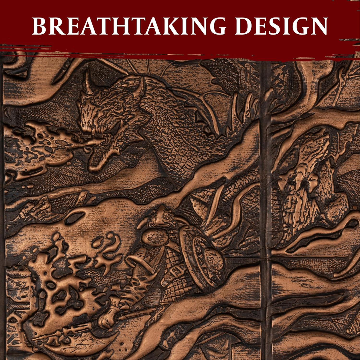 Lynx DND DM Screen 5E - D&D Dungeon Master 3D Faux Leather with Customizable Inserts Dungeons and Dragons GM / Game Accessories Gift for Man or Woman. Hide Your Dice Rolls, Maps & Books. image number 3