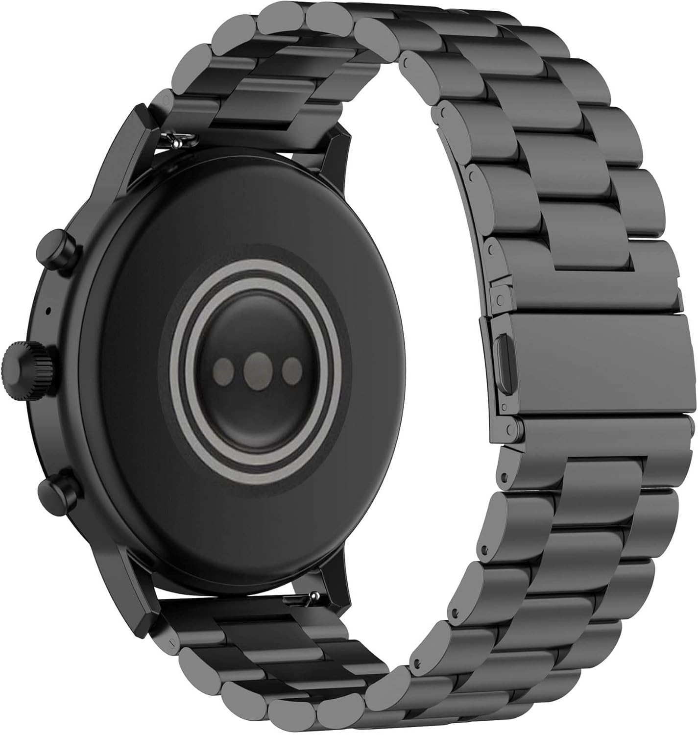 MH MOIHSING Bands Fit for Samsung Gear S3 Frontier Band/Galaxy Watch 46Mm Bands/Galaxy Watch 3 Band 45Mm, 22Mm Solid Stainless Steel Metal Business Bracelet Straps for Samsung Smartwatch, Black image number 4