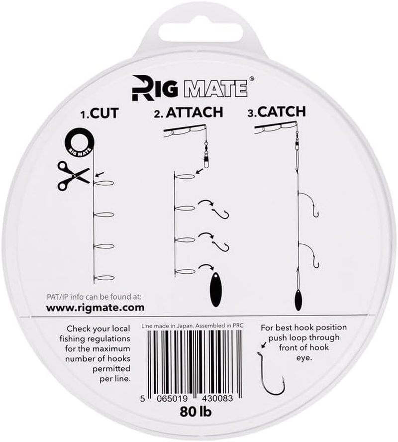 80 Lb Pre-Tied Dropper Loop Rigs. Fishing Line Spool. Loops 18 Inches Apart with 5.5 Inch Loop Size. Perfect for Saltwater & Freshwater Fishing. Perfect for Snapper & Other Bottom Feeding Fish. image number 3