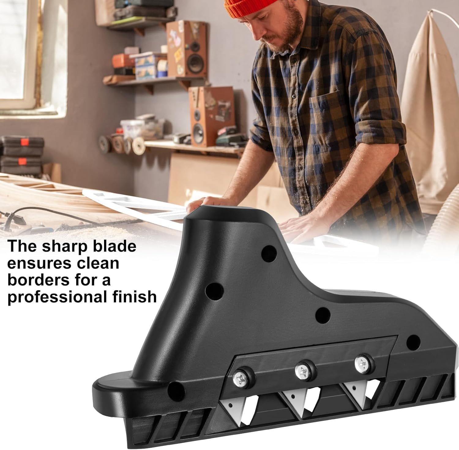 Plasterboard Fast Cutter Plasterboard Edger 45&deg; 60&deg; Gypsum Board Chamferer Planers Drywall Hand Cutting Tool with 10 Replacement Blades Storage Box image number 5