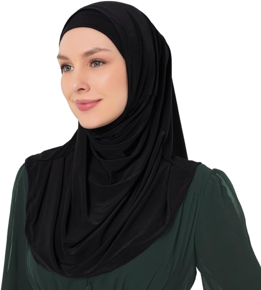 Istanbulstyles Elegant Stretchable Hijab for Women, Instant and Durable, Tailored for Muslim Women Consists of 2Pieces