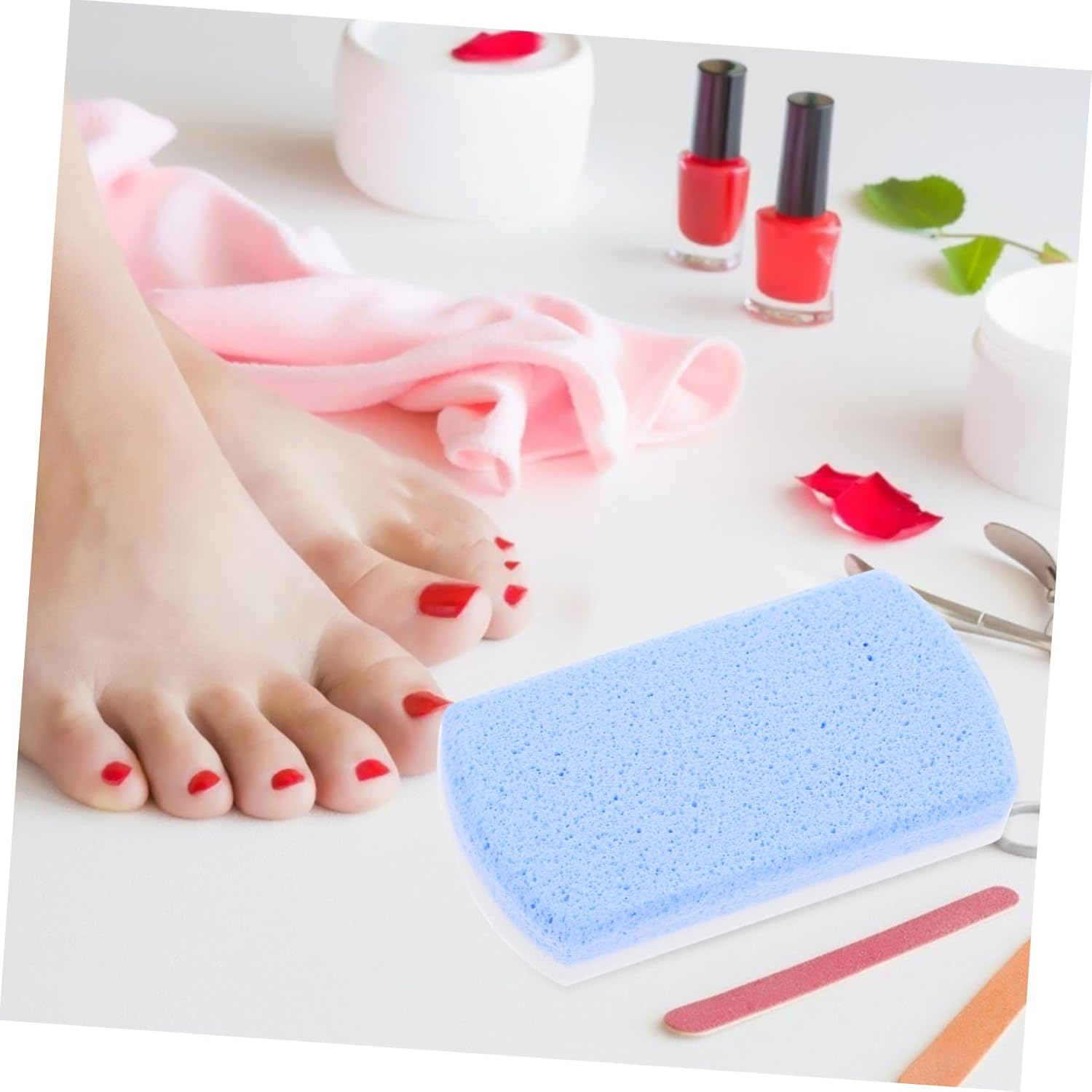 NOLITOY 4Pcs Foot Exfoliate Stone Pumice Stone Foot File Scraper Dead Skin Remover Pedicure Tool