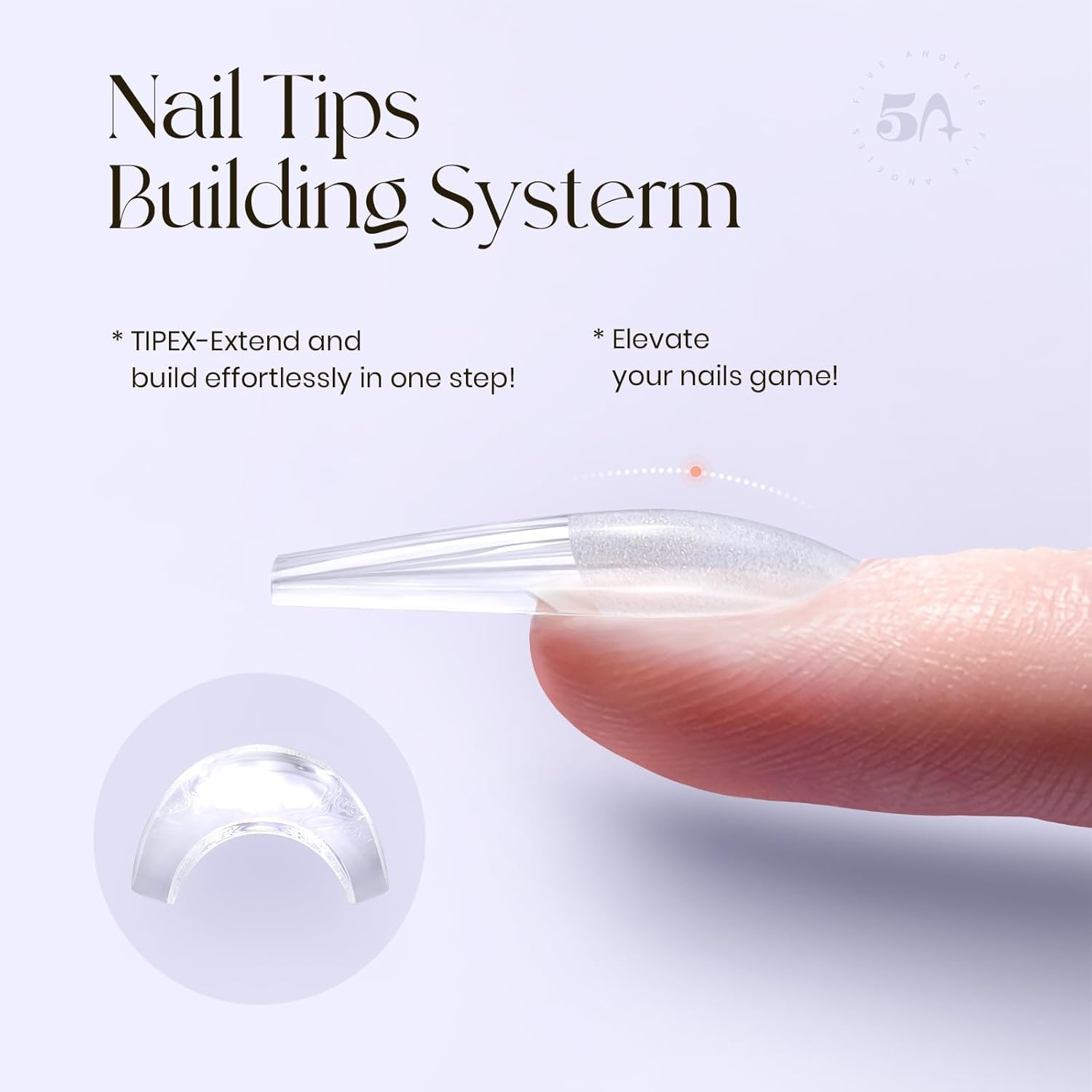 Tipex Instant Apex Nail Tips,Long Coffin Thicker Half Matte Acrylic Nails,Strong Full Cover Fake Nails Pre-Building False Nail Extensions,Press-On Nails for Flat Nails