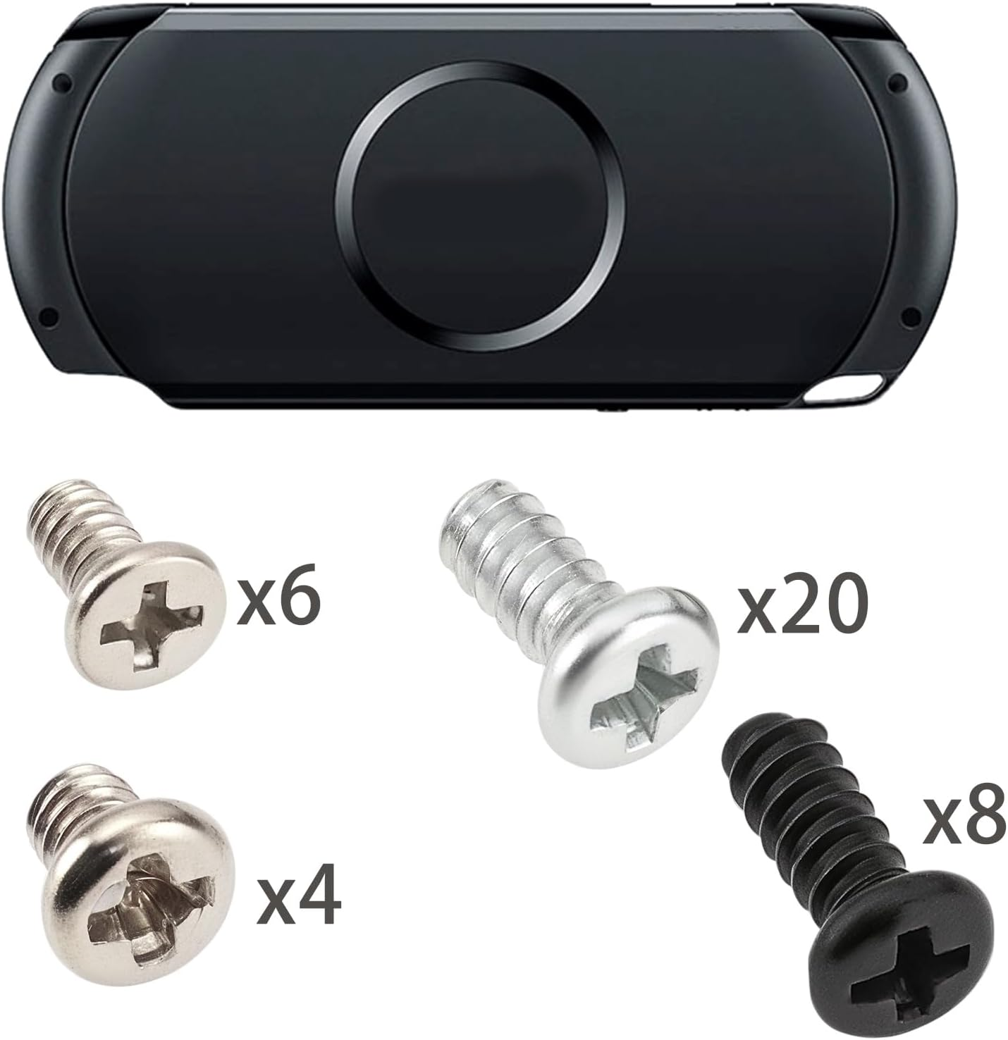 LT Easiyl 38Pcs Console Repair Screw Full Complete Screw Set Standard Phillips Head Screws Compatible PSP-1000 image number 1