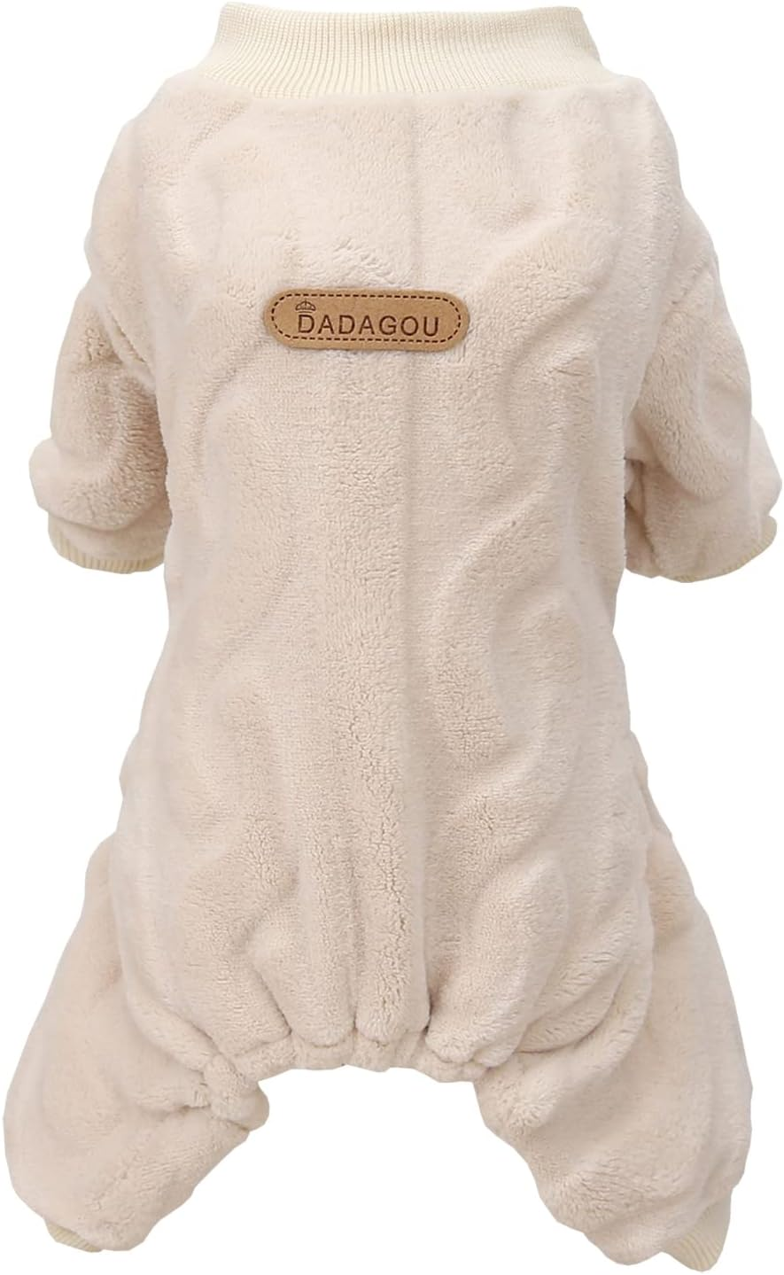 Izefia Dog Sweater Dog Clothes Fleece Dog Woolen Sweater Winter Warm Sweat Shirt 4 Legs Jumpsuit Pajamas Twist Print Sweater for Small Dog Medium Dog Cat Pink XXL