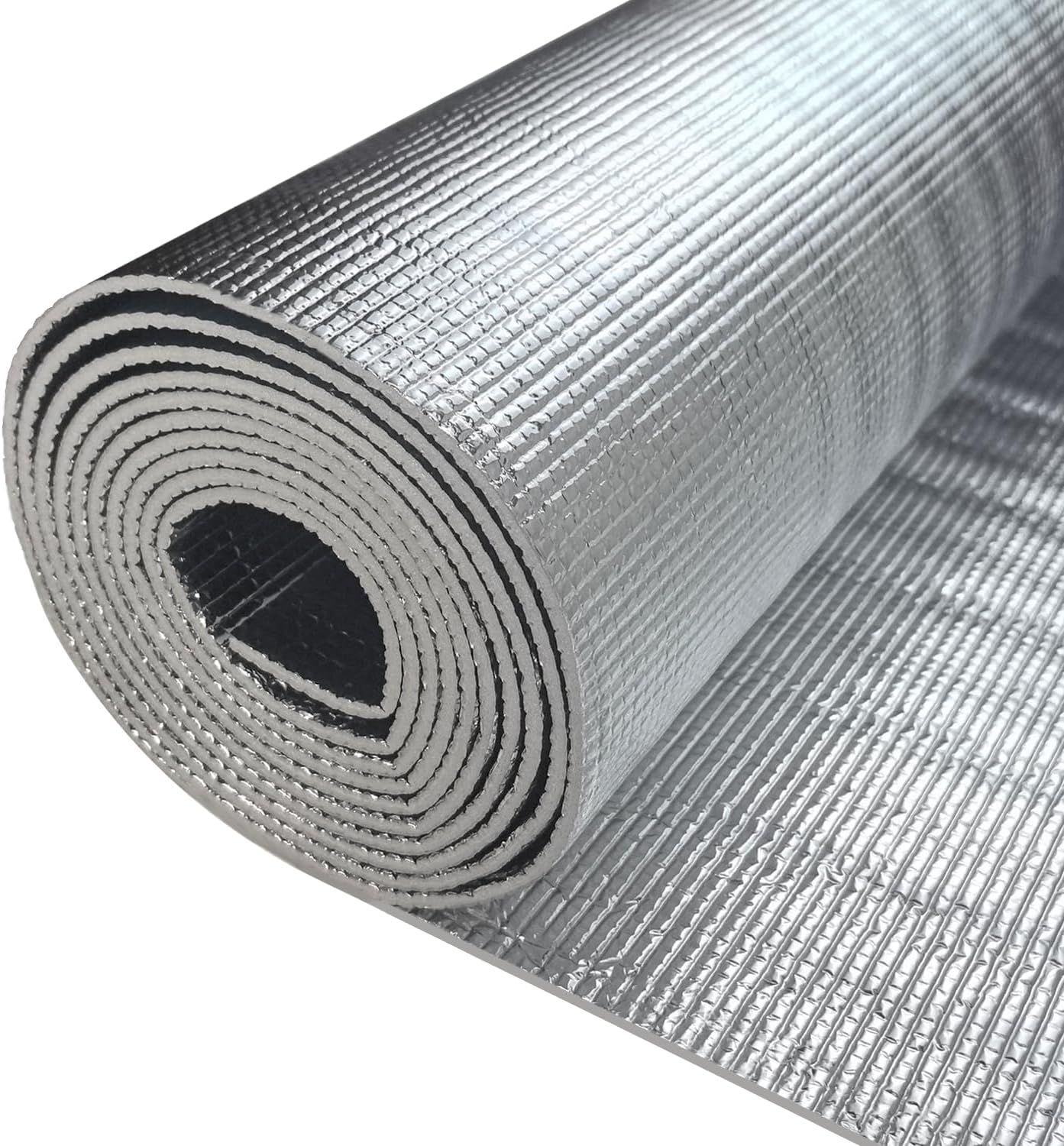 3.3FT X 10FT Reflective Insulation Roll, Foam Core Radiant Barrier, Thermal Insulation Shield - Engineered Foil (3MM Thickness Silvery White) image number 2