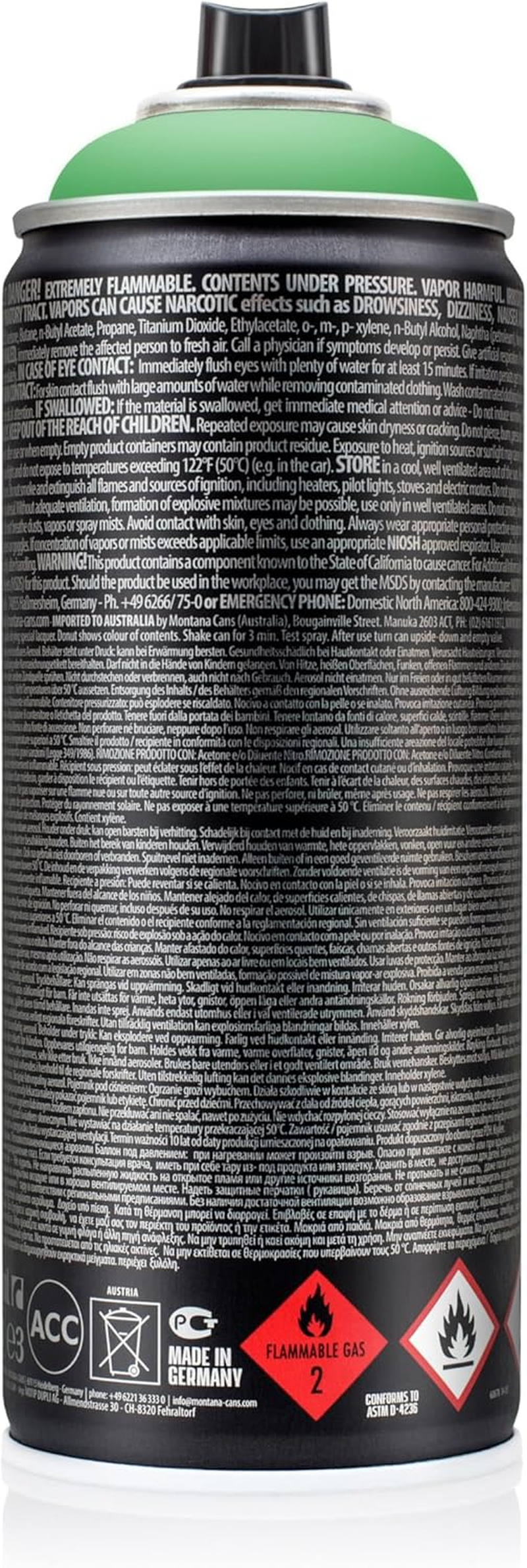 Montana Can Black Spray Paint, Revolt Green, 400 Ml image number 4