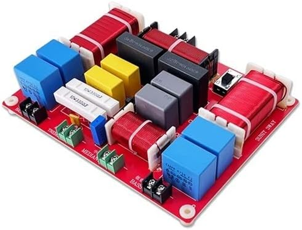 HOOCI 2PCS 4 Way 450W Stage Speaker Crossover Filters Home Theater Hifi Stereo 4Unit Circuit Stereo Audio Frequency Divider image number 3