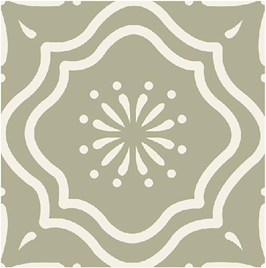 Alwayspon Tile Sticker, Sage Green Self Adhesive Stick on Tiles Transfer Sticker for Bathroom Kitchen, Splashback, Peel and Stick Vinyl Floor Wall Tiles Sticker, 10Pcsx15Cm/6Inch image number 5