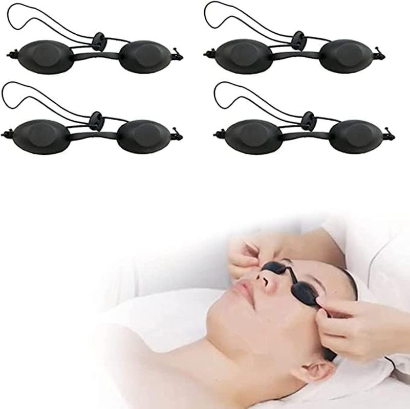 Safety Goggles, Safety Beauty UV LED Eye Protection Glasses, LED Protective Glasses, UV Solarium Protective Glasses, for Sunbed Beauty Patients Sunglasses IPL Treatment LED Light Therapy, 3Pcs image number 3