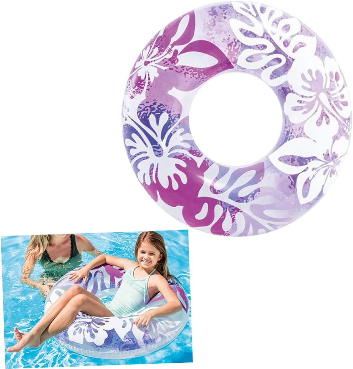ERINGOGO Inflatable Swim Ring Printing Pool Leakproof PVC Swimming Ring for Beach Pool Inflatable Accessories Random image number 4