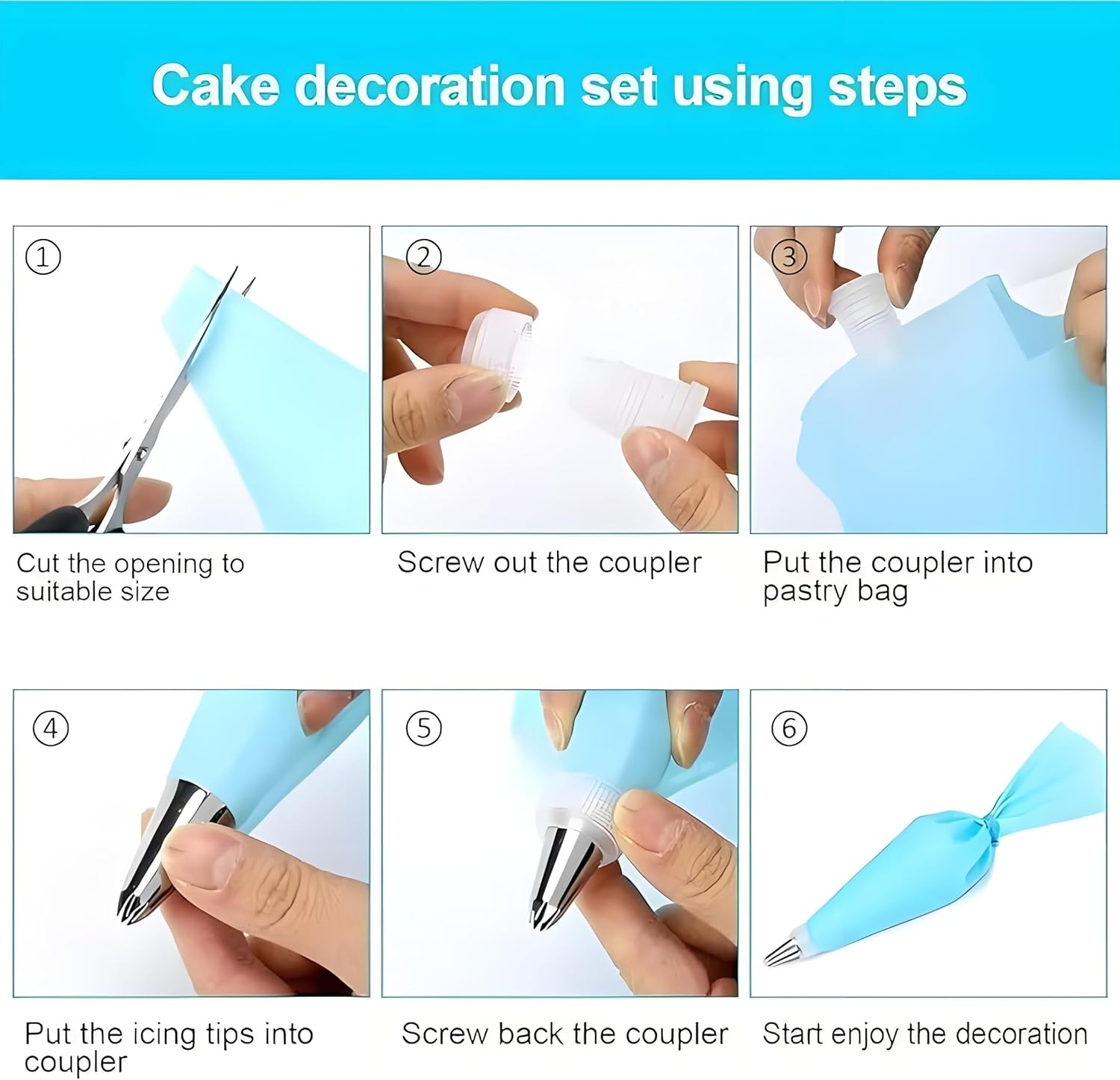 72-Piece Piping Bags and Nozzles Cake Decorating Kit with Storage Case, Icing Scrapers & Tips - Baking Tools for Cakes, Cupcakes, Cookies image number 2