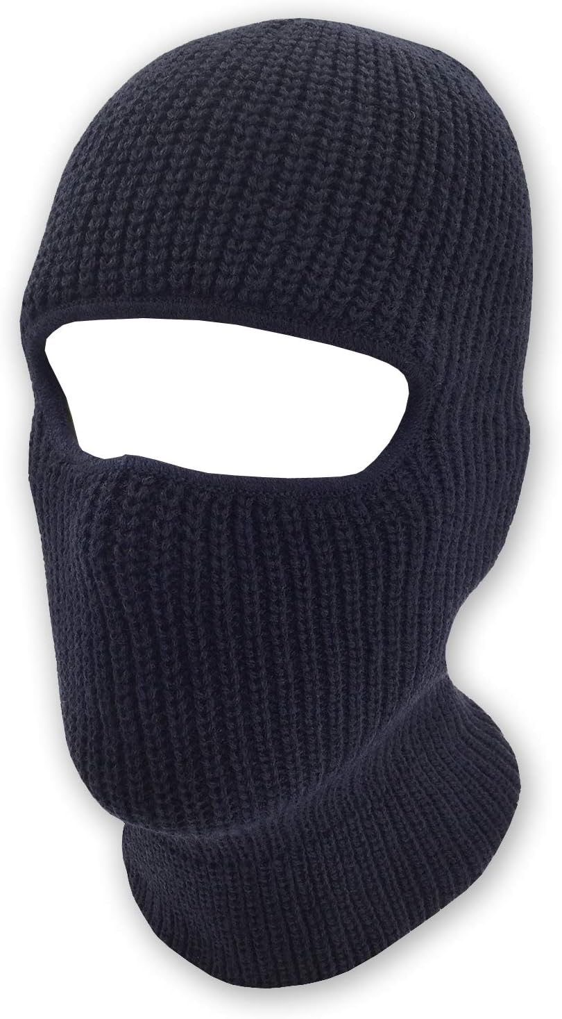 Double Layered Knitted One Hole Ski Mask - Assorted Colors Tactical Paintball Running image number 1