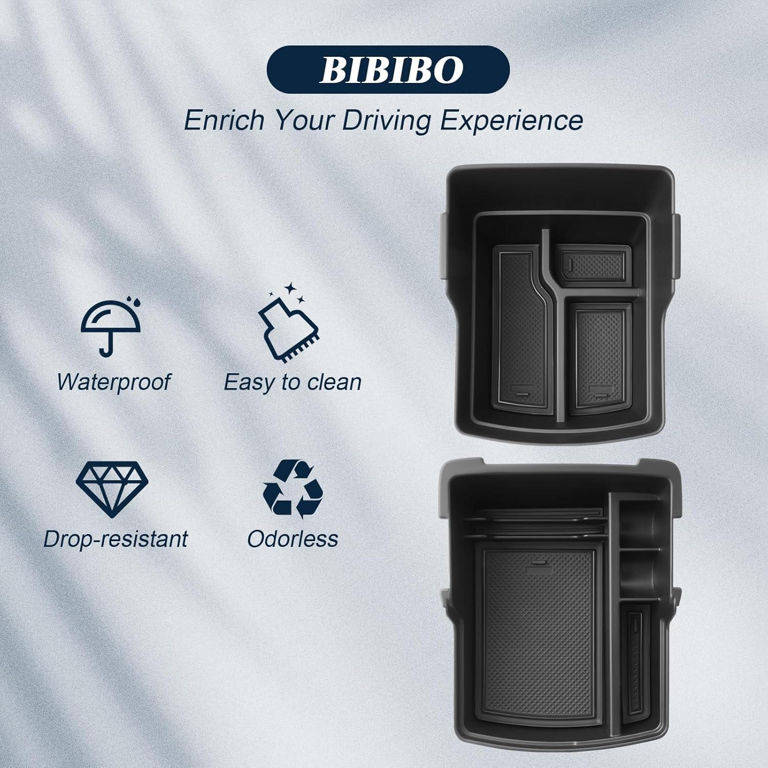 BIBIB0 for 2024 2025 Hyundai Kona Center Console Organizer 2024 2025 Hyundai Kona SX2 Console Trays 2024 Kona Insert Organizer 2024 Hyundai Kona Accessories Armrest Upper Organizer Double Layers