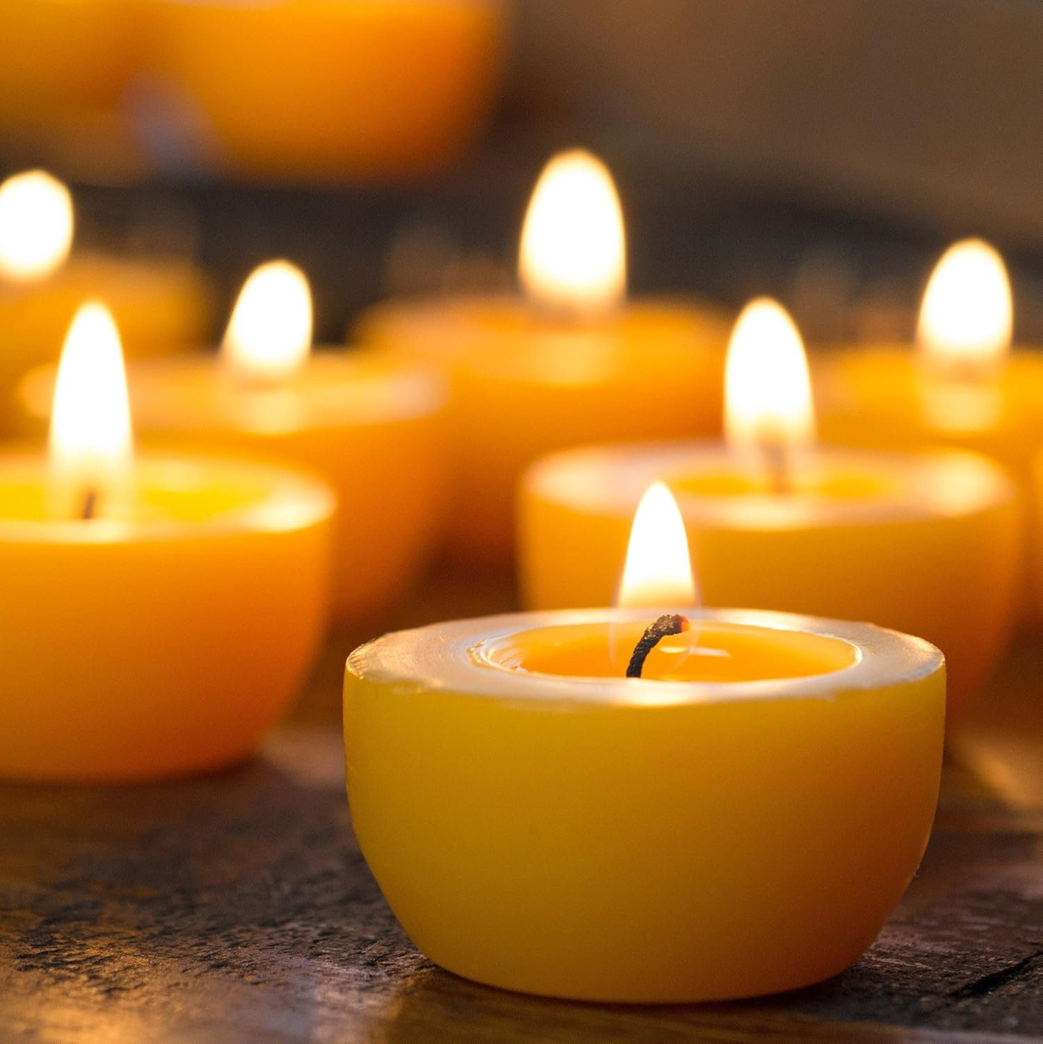 Beeswax Tea Lights Candles Bulk Refills (30)