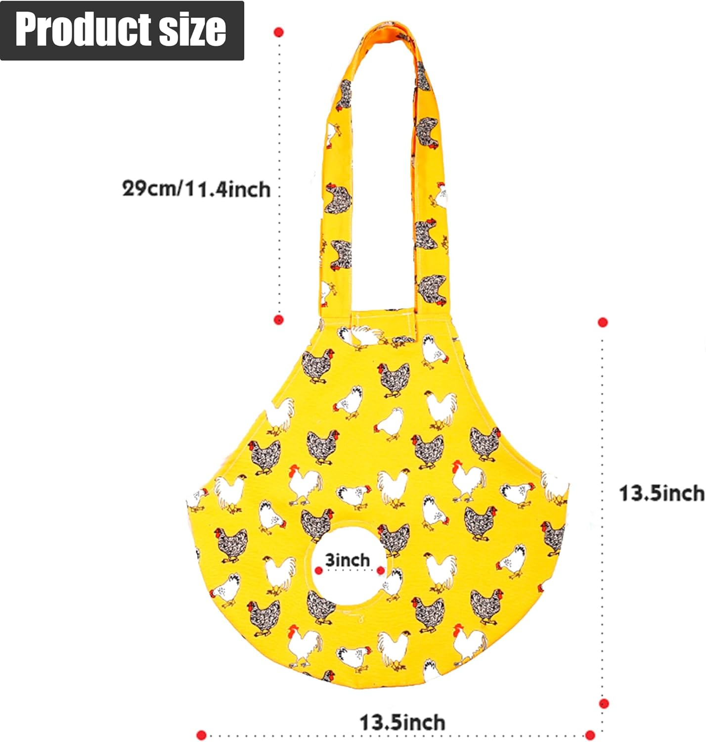 Chicken Holder Bag Chicken Medic Bag Chicken Carrier with Handle Chicken Supplies Catching Hand Bag for Hen Rooster Poultry Chicken Transport (Yellow A)