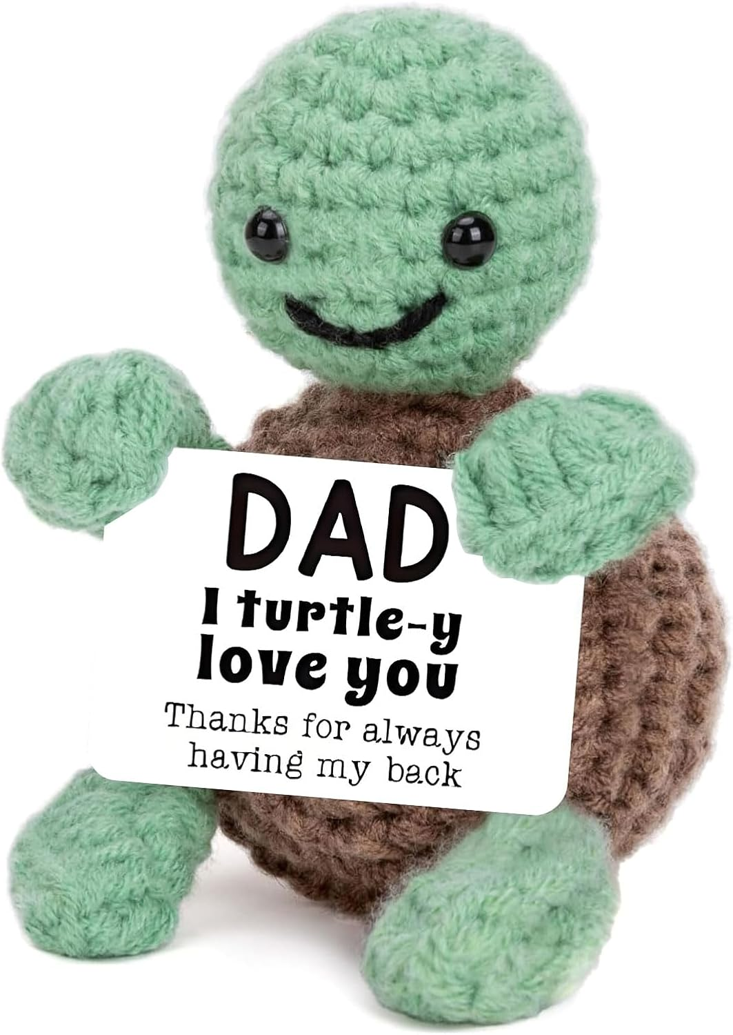 Handmade Emotional Mini Funny Crochet Turtle for Her Him, Wife Husband Girlfriend Boyfriend I Love You Gifts, Anniversary Birthday Gifts Turtle Decorations Decor (Turtle Lover)