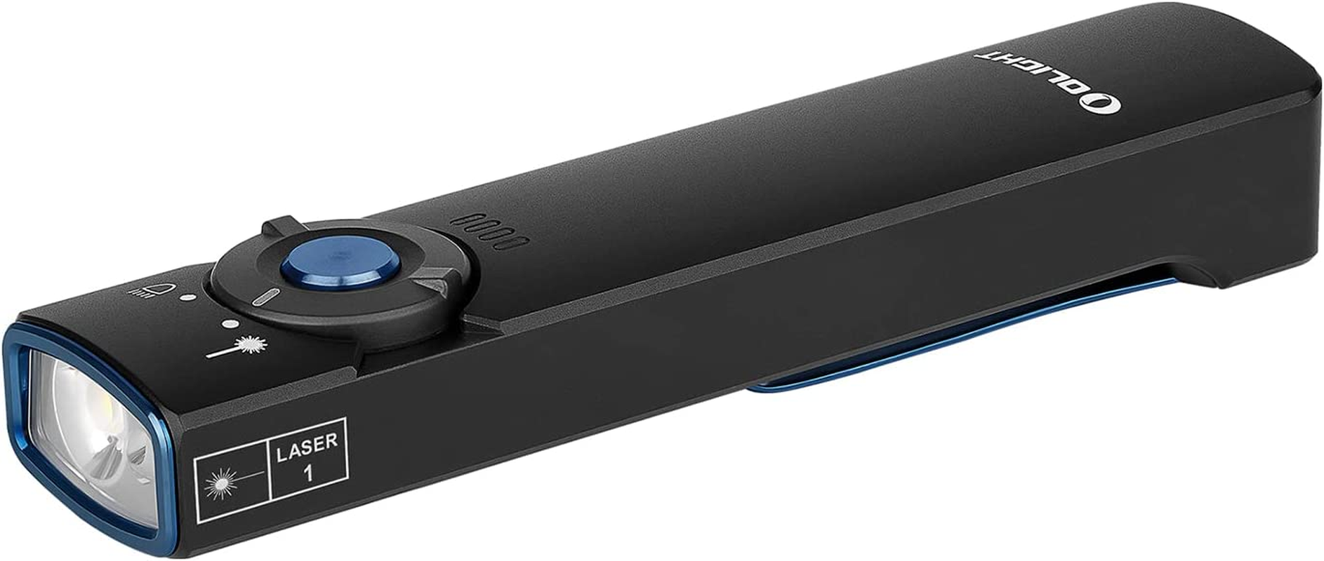 OLIGHT Arkfeld Max 1000 Lumens Rechargeable EDC Flashlight Dual Light Source with Green Beam for Pet, Presentation(Black, Cool White Light: 5700~6700K) image number 4