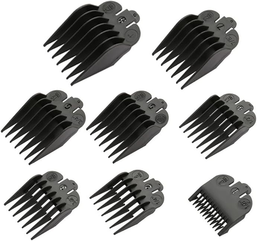 Hair Clipper Guards - 8 Piece Professional Grade Set #1-8 (1/8" to 1") | Universal Replacement Guides for Wahl Clippers & Hair Trimmers Wahl Hair Clippers image number 1