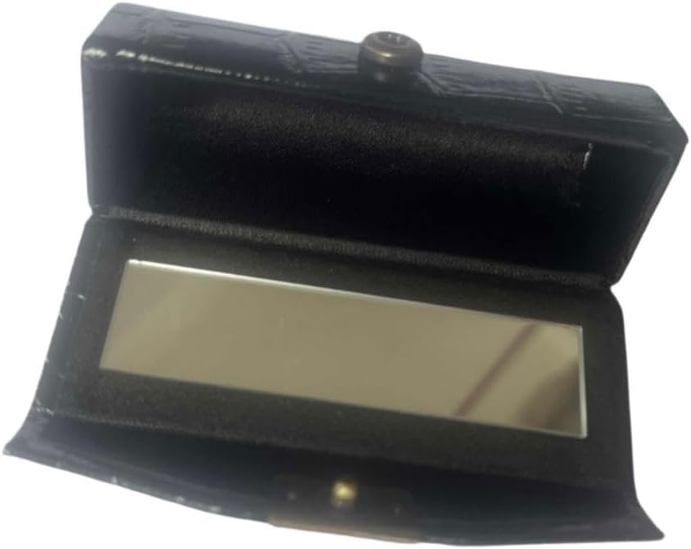 Koolsoo Leather Lipstick Case Holder Storage Box with Mirror for Purse, White