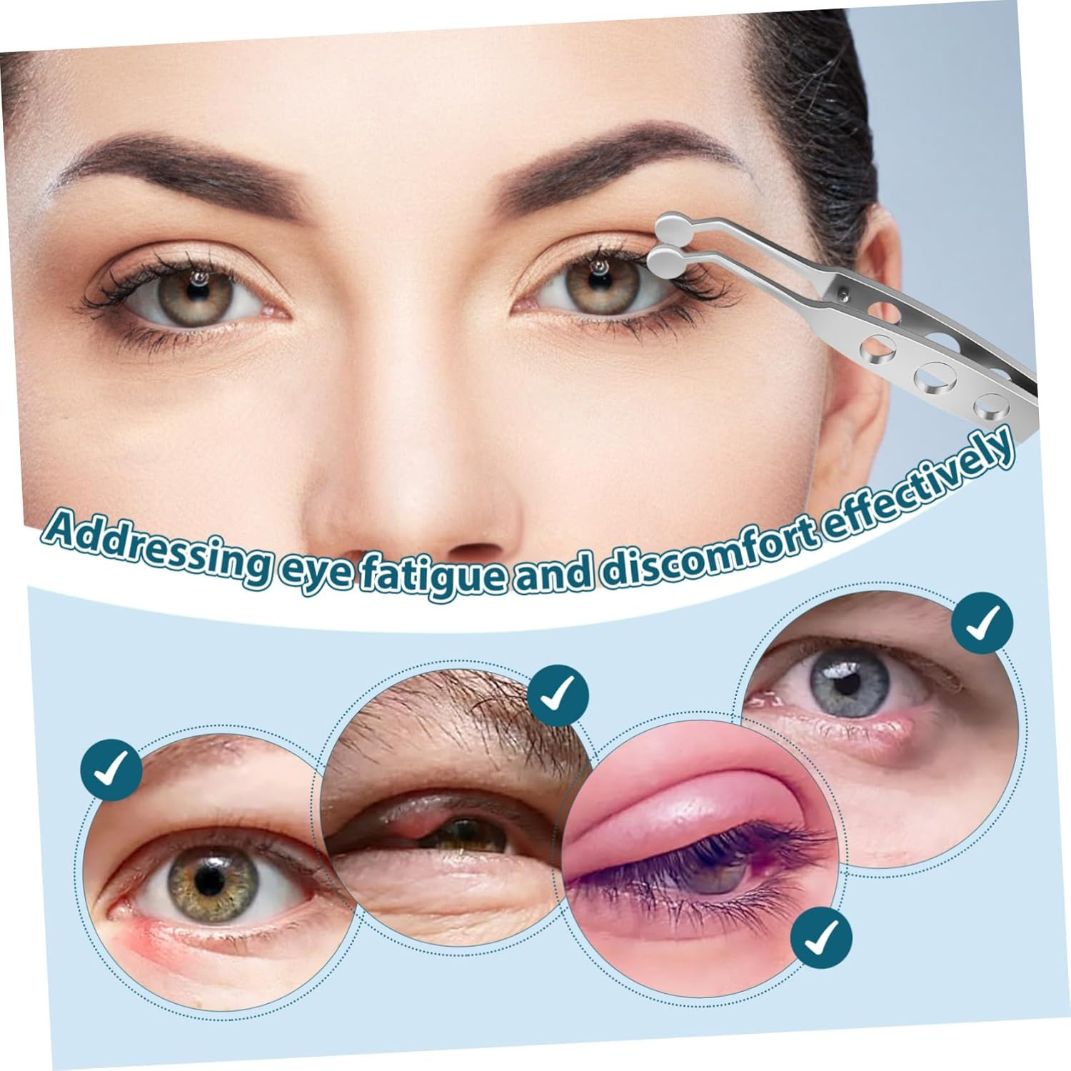 Meibomian Gland Expressor Tweezers with round Tips for Eyelid Massage and Stye Removal Eyelid Forceps Comfortable Fit for Men and Women Easy to Clean image number 4