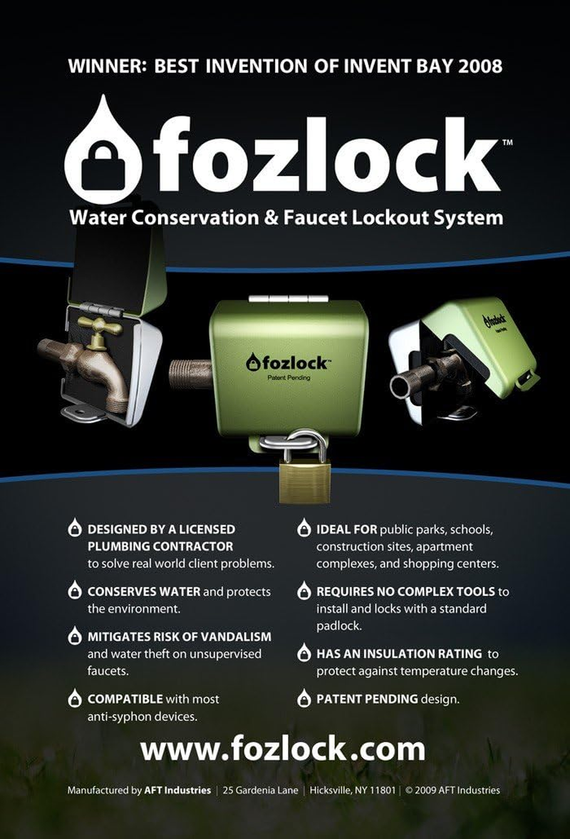 Fozlock Outdoor Faucet Lockout System - Insulated Garden Hose Bibb and Spigot Lock and Cover - Conserves Water and Provides Protection from Unauthorized Use and Vandalism Easy Installation - Green image number 3