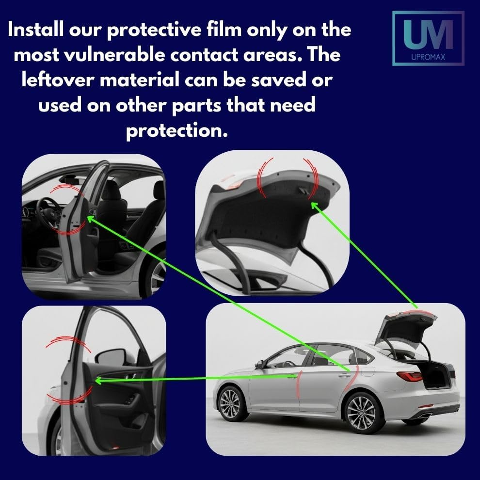 Upromax Door Edge PPF Pre-Cut Guard Scratch 3M Paint Protection Film Clear Invisible Universal Car Truck (Roll 0.4 X 240) image number 2