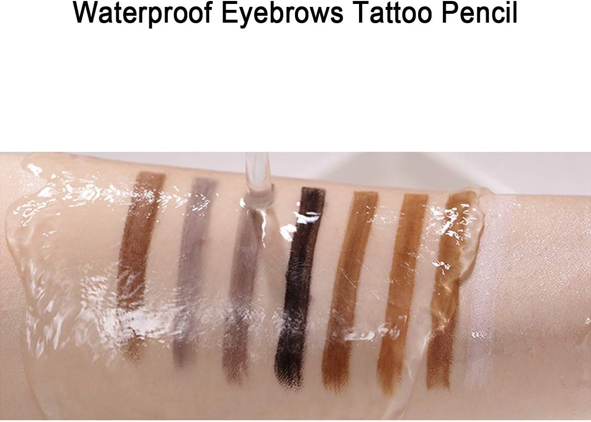 Guapa Microblading Eyebrows Pencil Waterproof Pull Cord Peel-Off Brow Pencil Set for Marking, Filling and Outlining, Tattoo Makeup and Permanent Makeup Eye Brow Liner Beauty (5Pcs, Black)