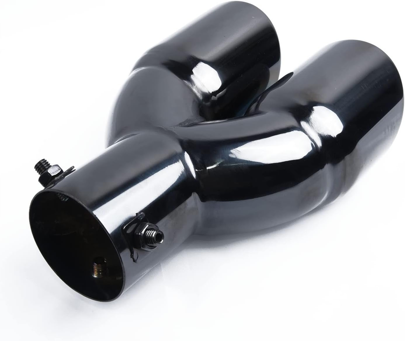 Muffler Universal 63Mm Double Outlet Car Exhaust Systems Pipe Nozzle Muffler Tail Rear Decoration Tube Silencer Straight Car Tuning image number 4