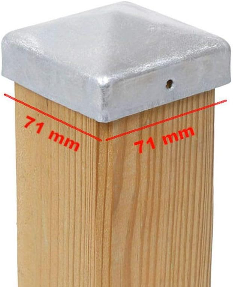 2 X Pyramid Post Caps 111 X 111 Mm Steel Hot-Galvanised image number 1