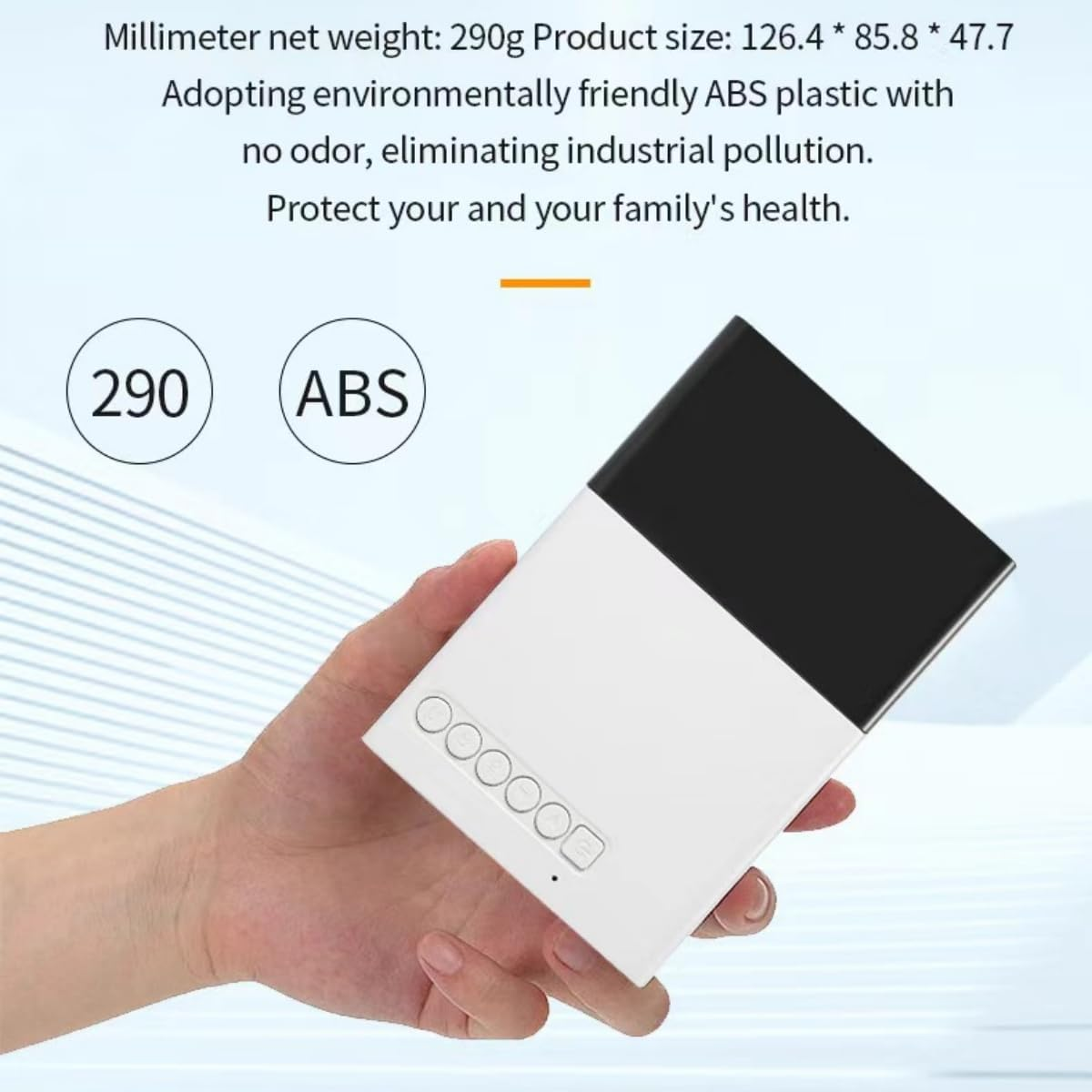 Portable Mini Projector,Home Projector with 100" Screen, 1080P Portable Projector Built-In Speaker, Movie Projector Compatible with Tv/Smartphone/Hdmi/Usb/Av,Projector for Indoor & Outdoor (Black) - Black image number 6