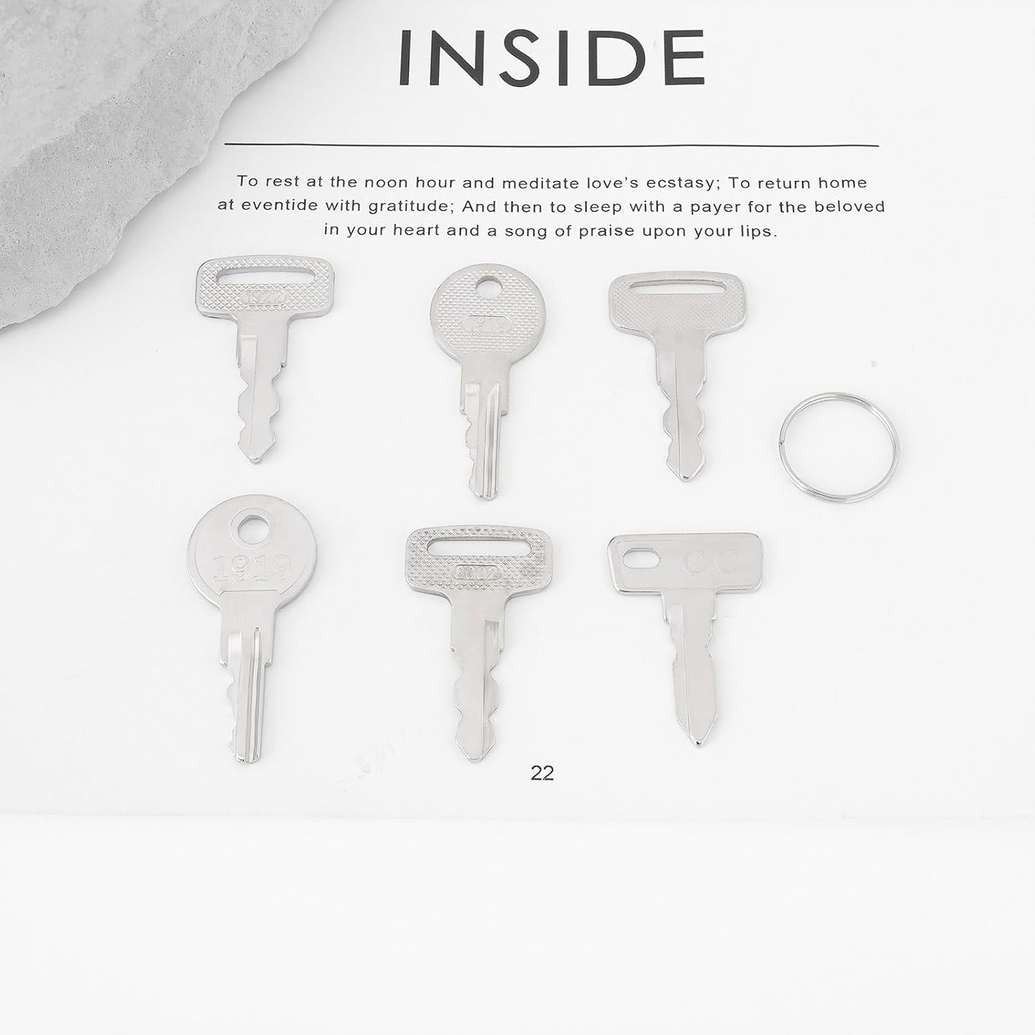 Briny River 6Pcs Golf Cart Keys Set Compatible with EZGO Compatible with Club Car Compatible with Yamaha PTV 10+ 7063-G1, JU6-H2511-10, ELI80-0287 image number 6