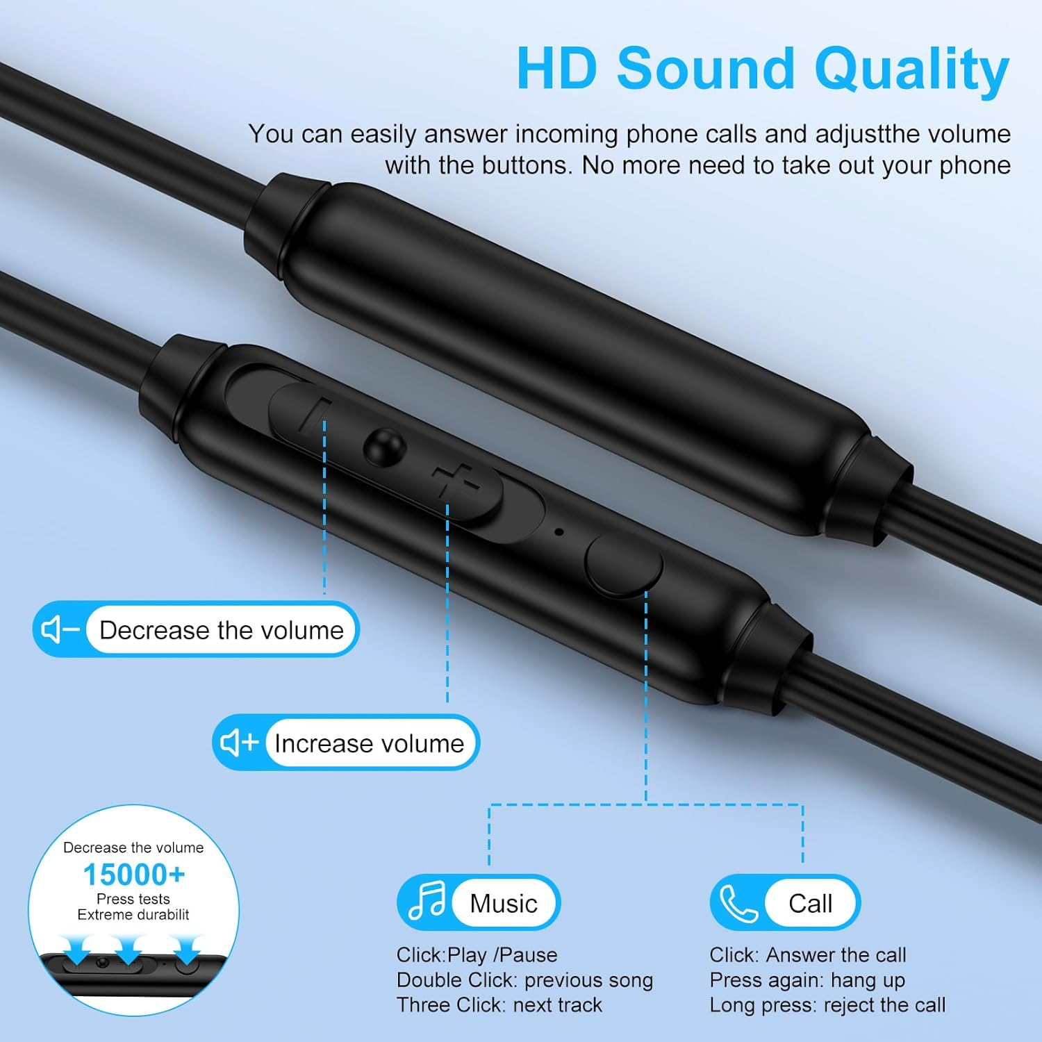 USB C Headphones Wired for Samsung Galaxy Z Fold7 Z Flip7 FE S25 Ultra S25 Edge S25+ S24 FE S23/A26 A36 A56/Pixel 9A 8, Type C Earbuds Hifi Stereo USB C Wired Earphones with Microphone Volume Control image number 4