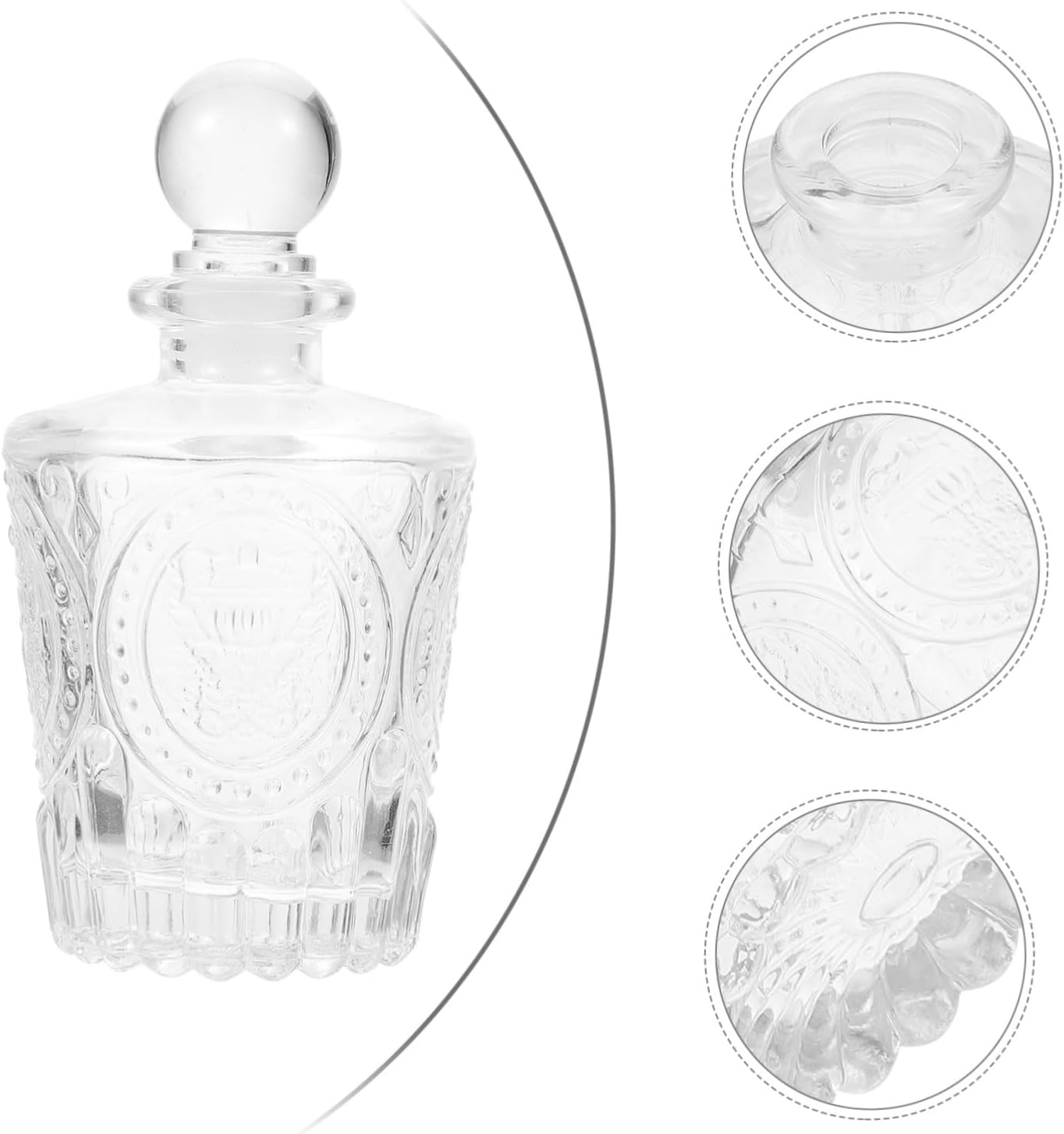 Set of 2 Empty Bottles 50Ml Car Aromatherapy Essential Oil Refillable Glass Diffuser Jars image number 2