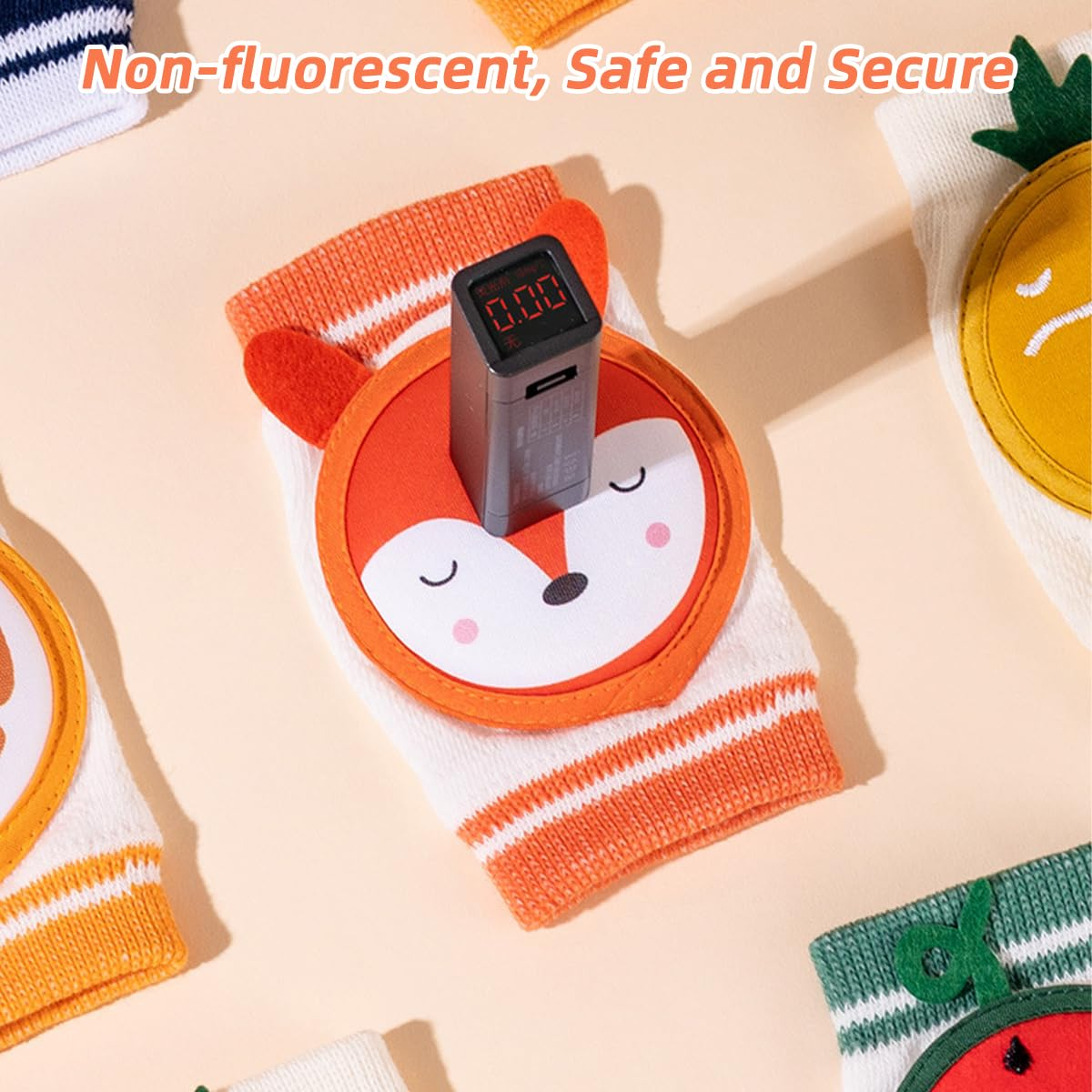 JZS Baby Knee Pads for Crawling, Breathable Cotton, Knee Protector with Sponge Pad, 3 Pairs, Style 2 image number 4