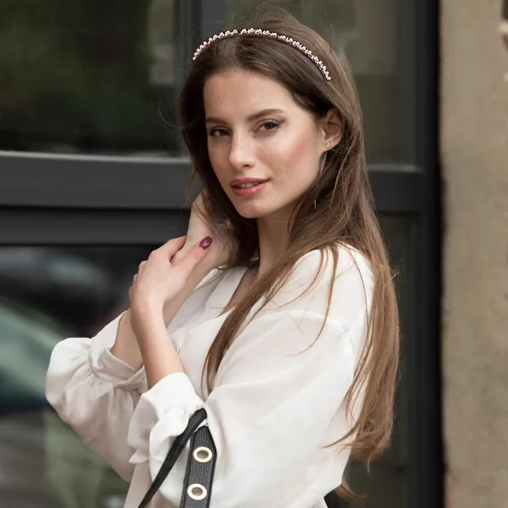 Kytpyi Rhinestone Headband, Bridal Hair Accessories, 3PCS Headband for Short Hair Long Hair, Women Girls Bridesmaid Bride Simple Elegant Tiara for Wedding Party Birthday Celebration Etc image number 1