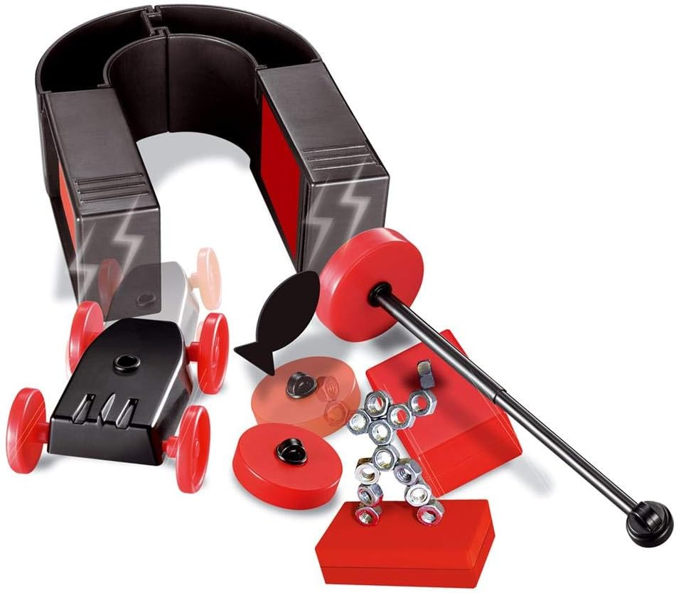 4M Kidzlabs Magnet Science, 10 Experiments and Games, Construct Super Magnet Racer, Create Magnetic Sculptures, Educational Toys image number 5