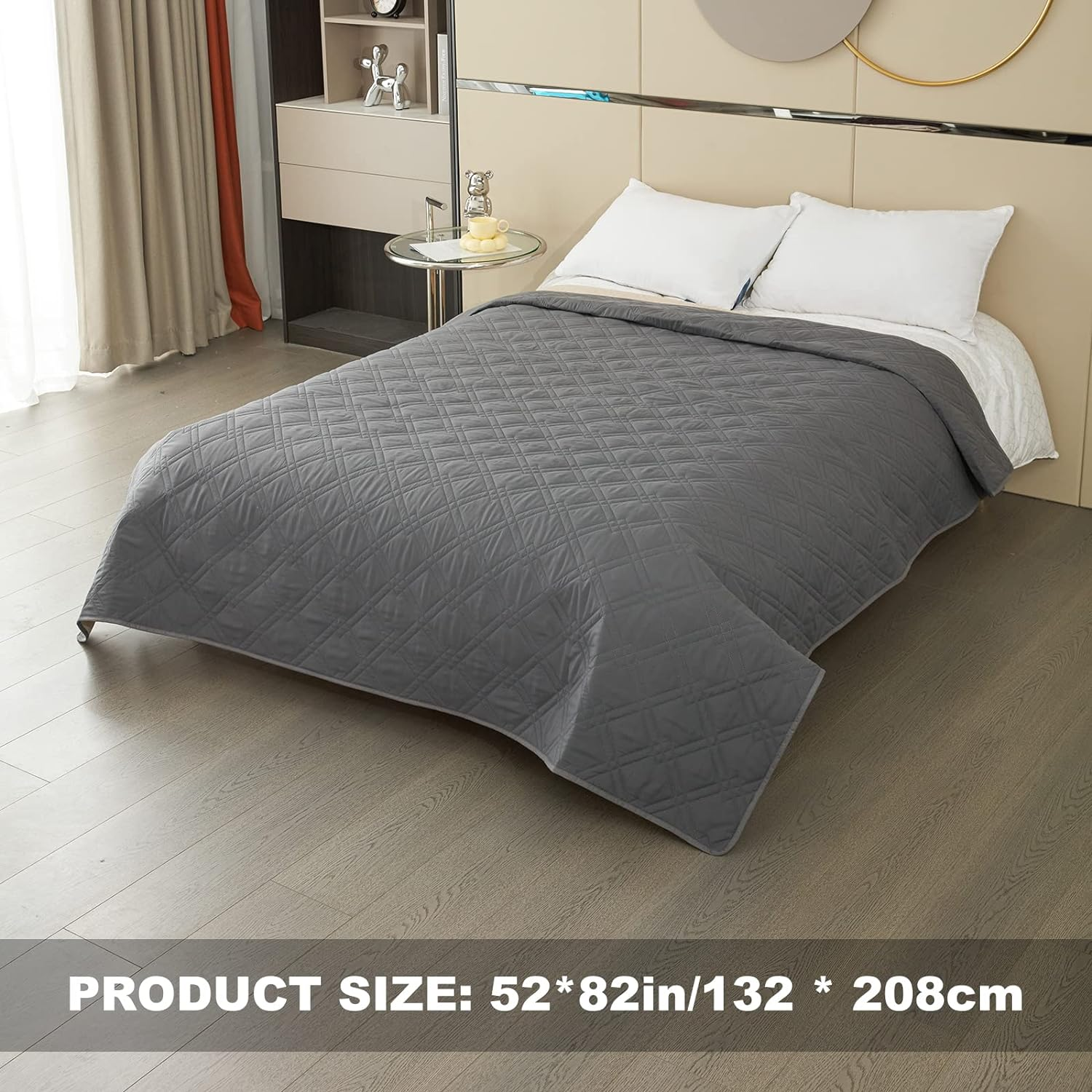 Waterproof Dog Bed Cover with Back Silicone Rubber Washable Pet Blanket Cover Anti-Slip Dog Couch Waterproof Protector Dog Bed Cover Couch Cover for Furniture Bed Couch Sofa 30&times;70In/52&times;82In image number 2