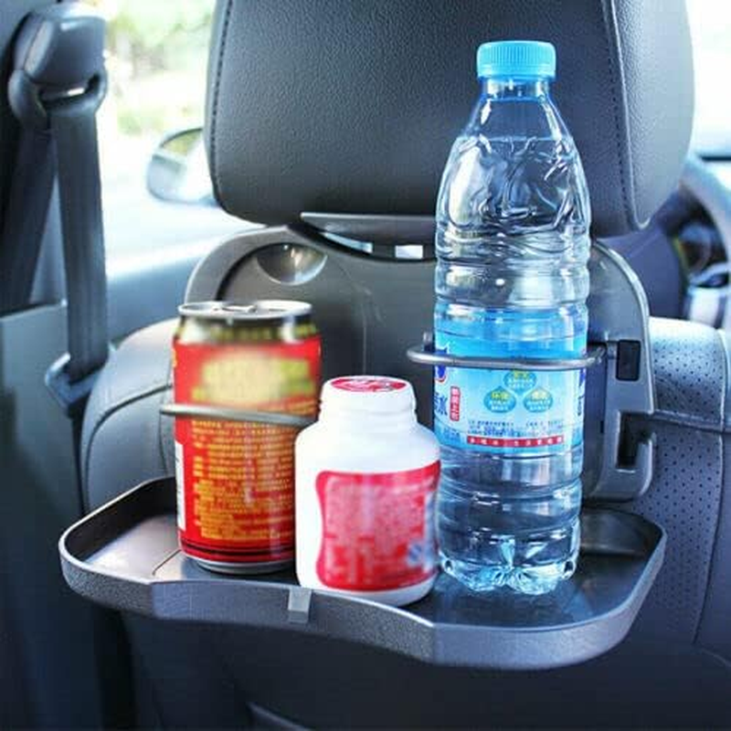 AIMALL Auto Car Cup Holder New Back Seat Tray Table Stand Desk Drink Food Folding, Easy Installation, Space-Saving, Black, Durable ABS image number 5