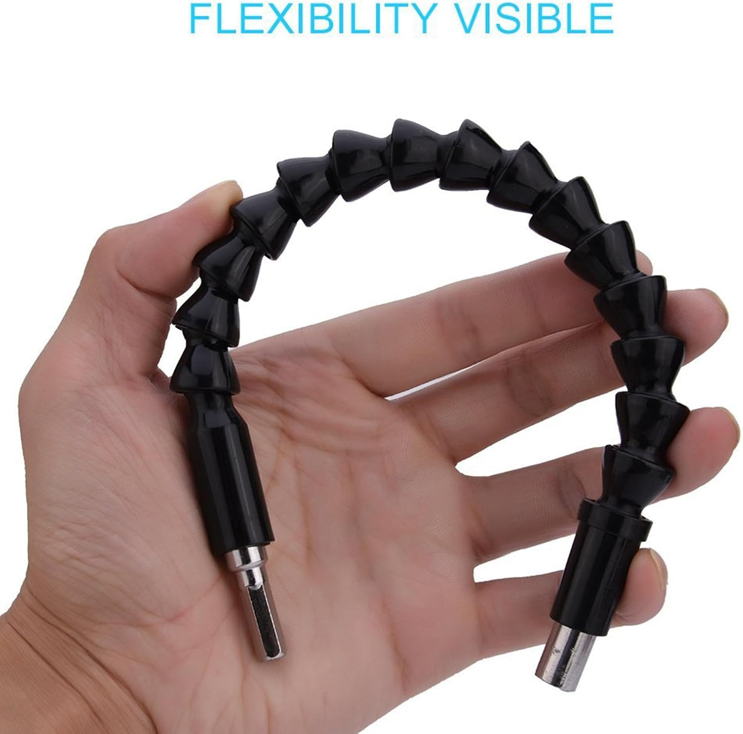 Riuulity Flexible Extension Screwdriver, Electric Drill, Hand Drill, High Accuracy, Snake Shape, Magnetic image number 1