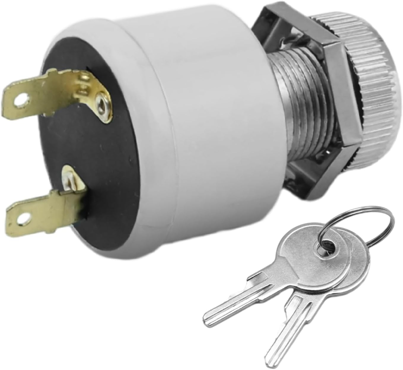 EATAKWARD 17421G1 Ignition Switch W/Key Replacement for EZGO Electric Golf Cart 2 Prong 4 Key Free Terminals Carabiner Golf Cart Starter Switch Ignition Key Switch image number 3