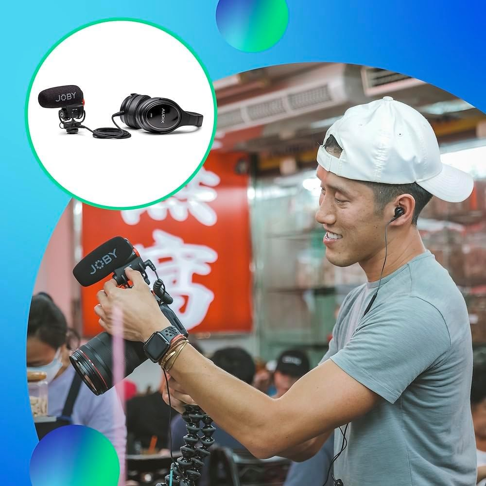 JOBY Wavo Plus, On-Camera Vlogging Microphone, Super Cardioid Microphone with Live Audio Monitoring, High-Pass Filter, Auto-Power Mode, LED Battery Level, Microphone for Compact Cameras image number 5