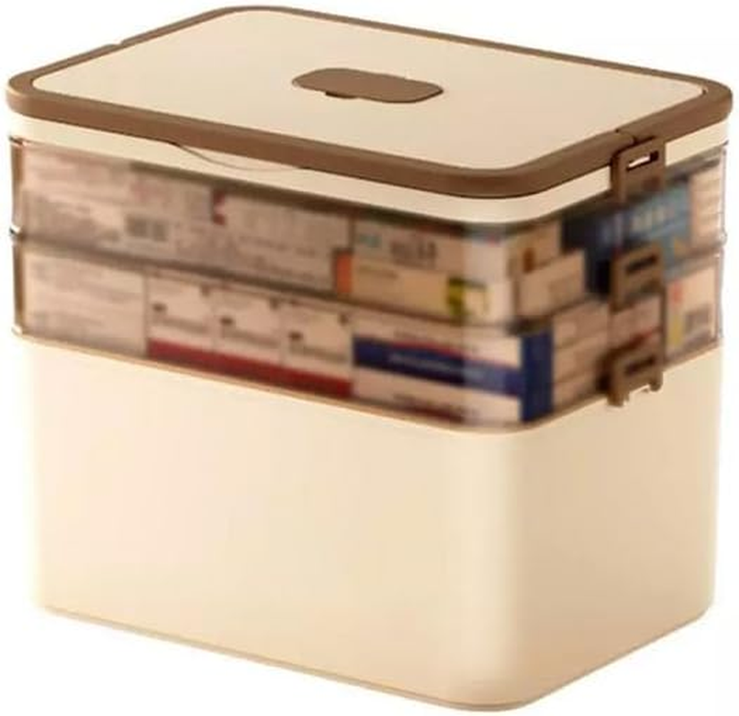 AIMALL Large Capacity Medicine Storage Box Multi-Layer First Aid Kit with Handle image number 2