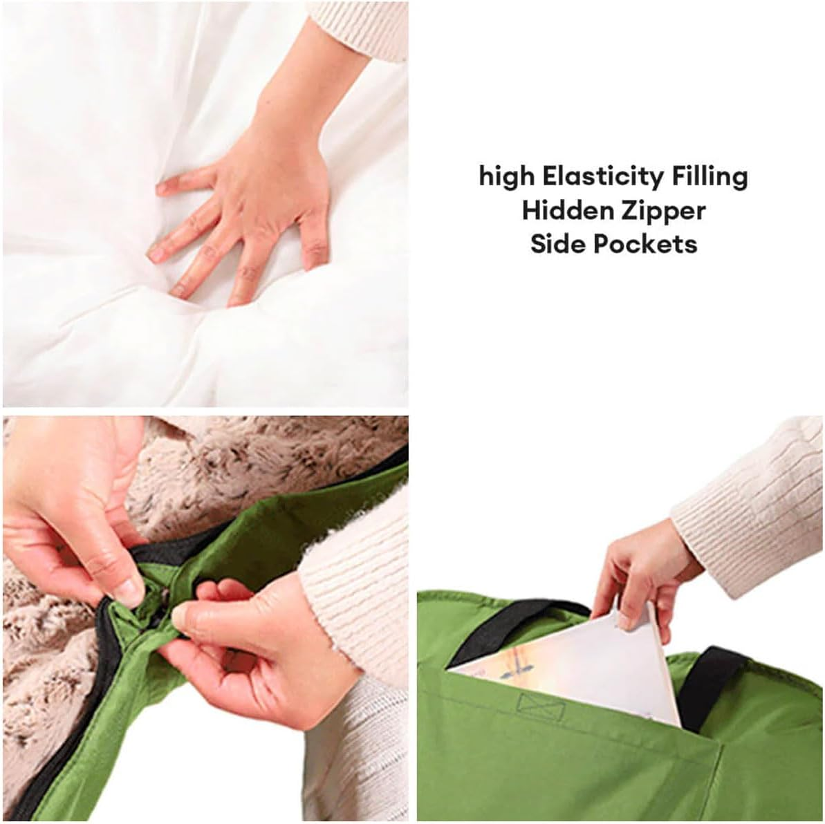 AIMALL Portable Waterproof Dog Mat &ndash; Foldable Pet Bed with Zipper, Outdoor Travel Cushion for Cats & Dogs, Teflon Fabric, Easy to Carry & Clean - Blue image number 2