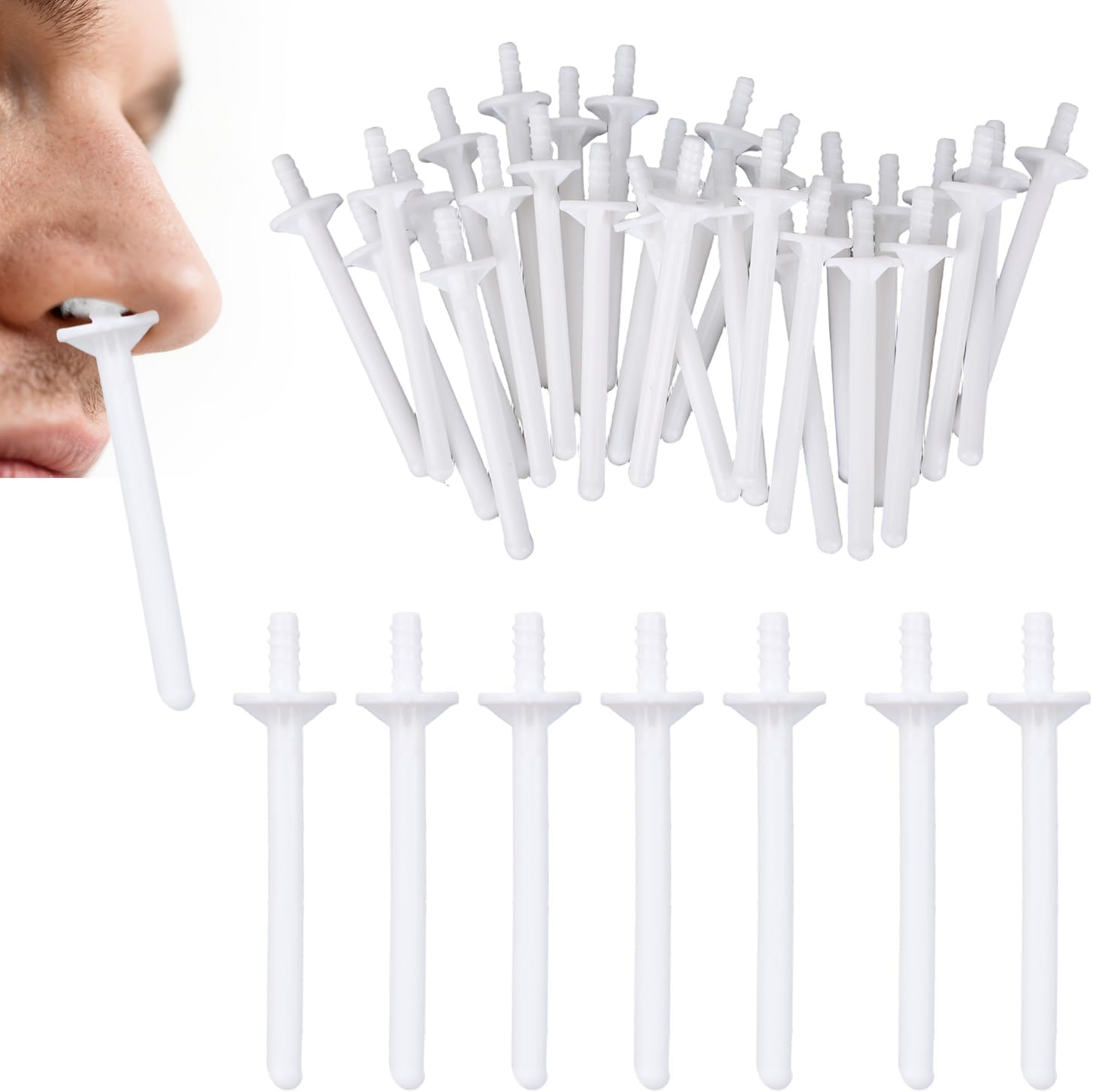 Penitue 100Pcs Nose Wax Sticks, Plastic Multifunctional Nose Hair Wax Sticks for Men Women Face Ear Nostril Hair image number 4