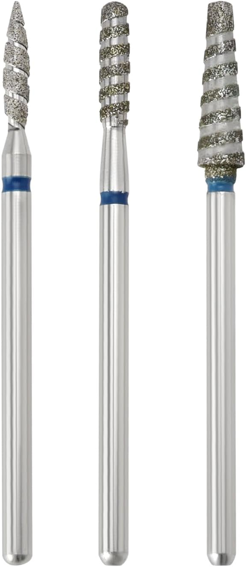 Ecsing 3Pcs 3/32 Inch Multi-Function Nail Drill Bit with Diamond Spiral Grooves Nail Cutter Attachments Suitable for Most Electric Rechargeable Nail Clippers image number 6