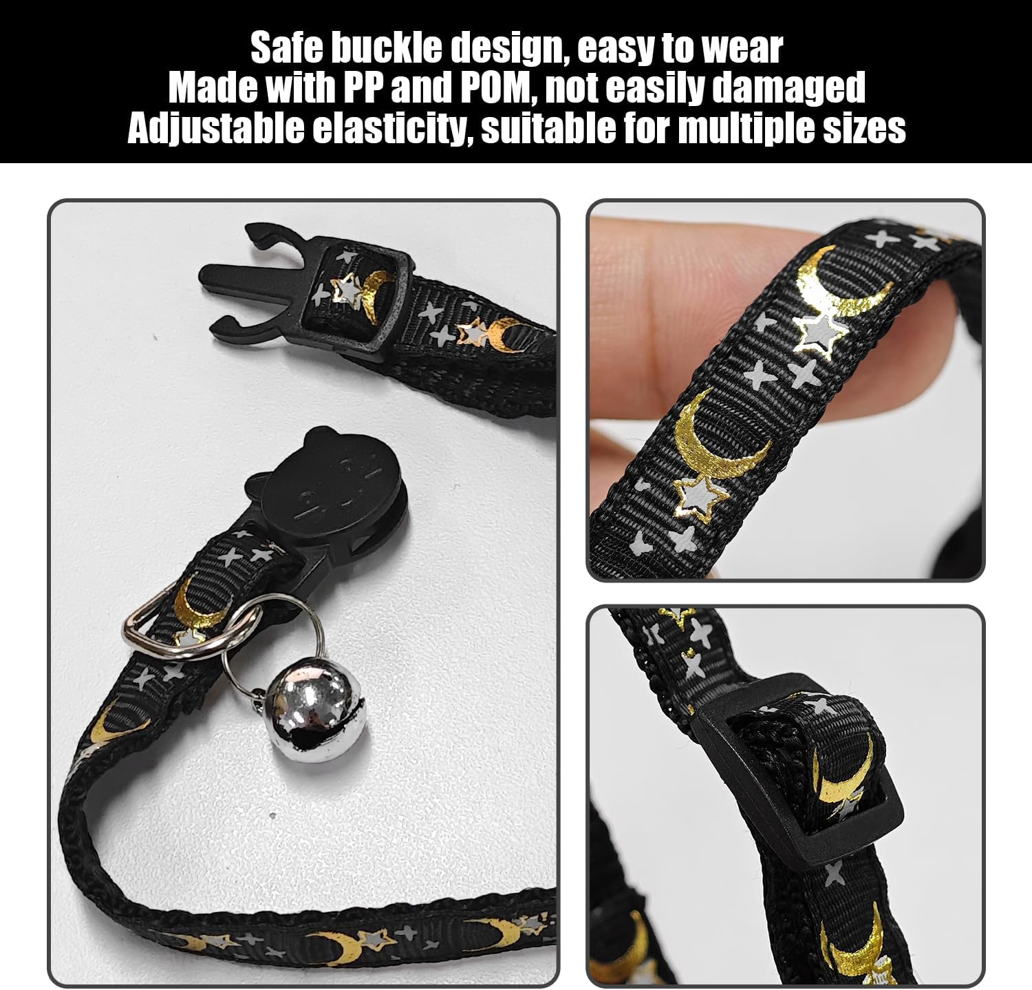 JDNFKG Pack of 2 Pet Bell Collars, Adjustable Design, Comfortable Cat and Dog Collar, Pet Supplies. image number 1