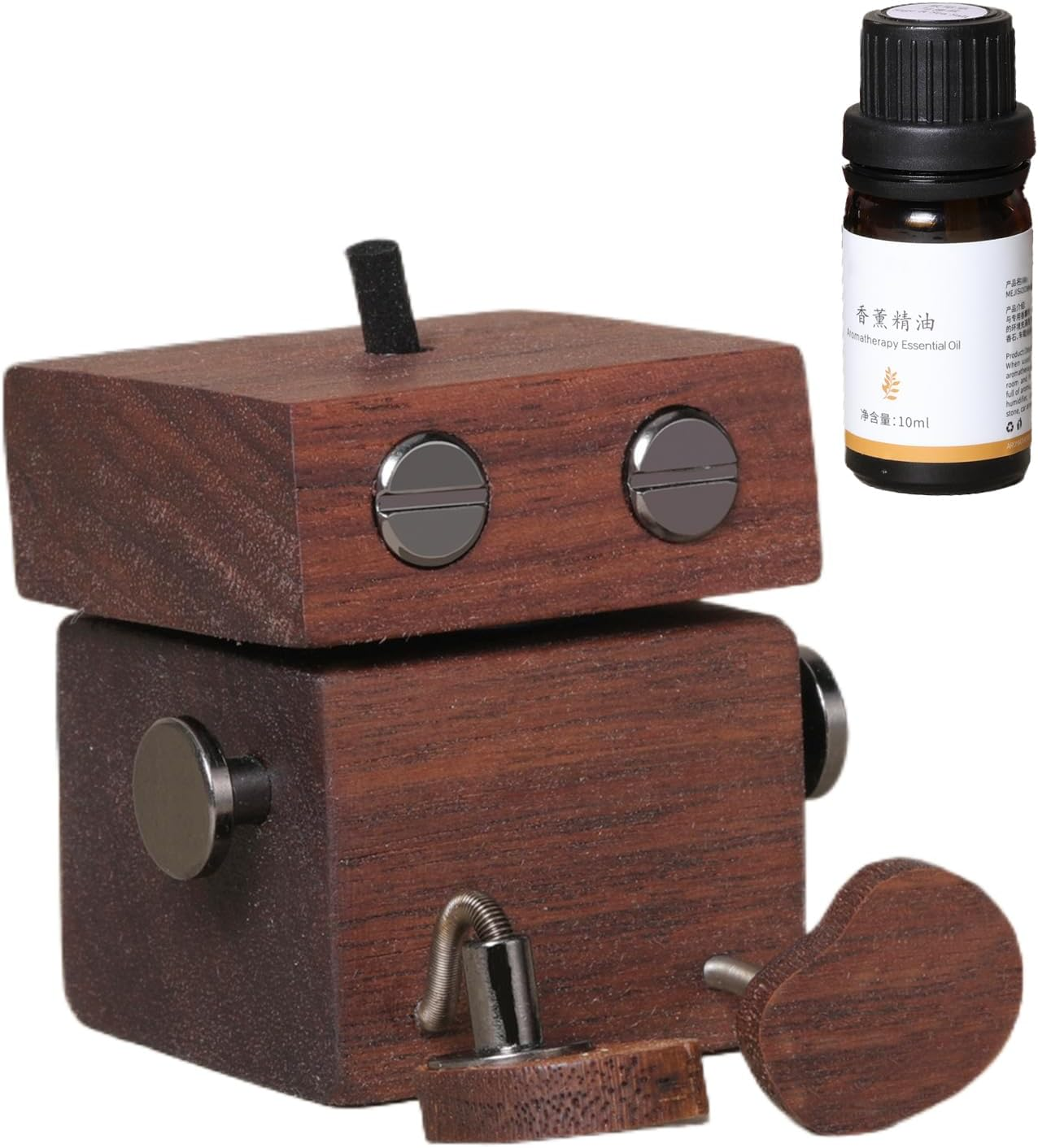 Car Smell Air Freshener,Shaking Wooden Man Figurine Car Air Freshener - Automotive Aromatherapy Interior Decor Ornament Doll for Women Men Father Mother Family