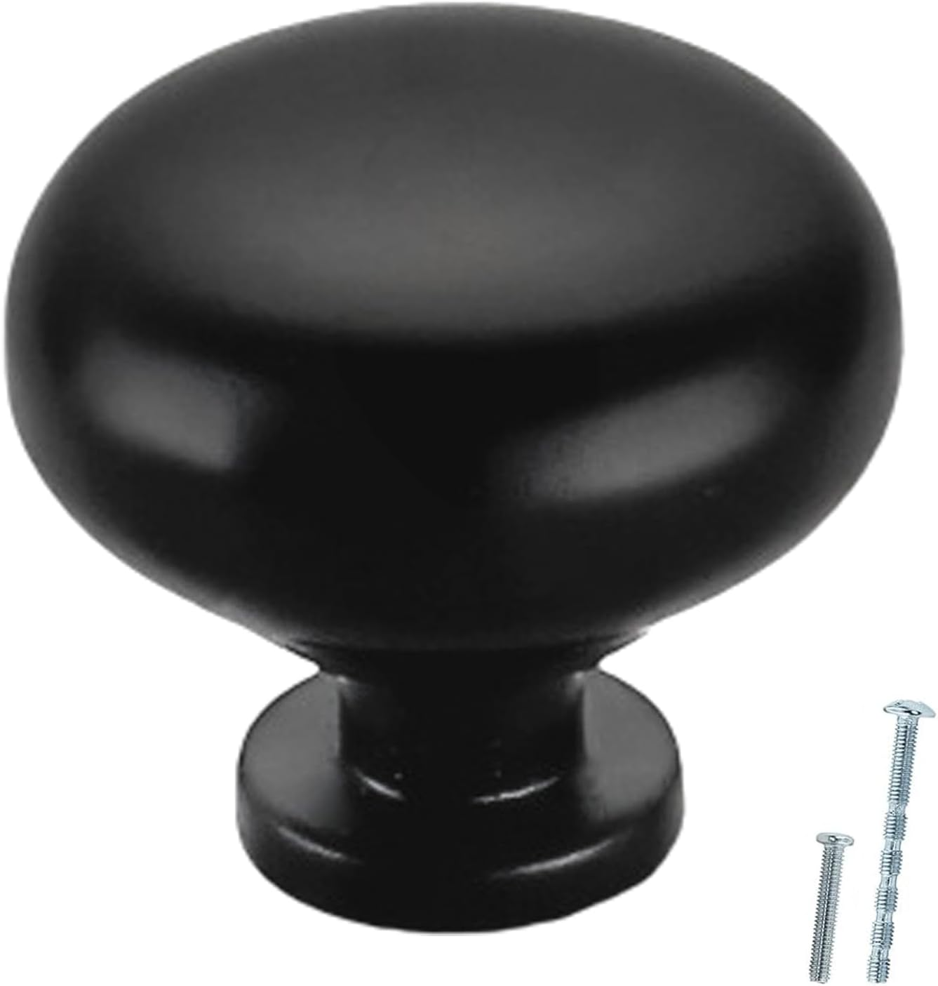 Winbay 8 Pack Cabinet Knobs, Solid Furniture Handles, 50G per Kitchen Pull, for Dresser, Drawer, Cupboard and Wardrobe, Heavy Duty Zinc Alloy Material, Matte Black