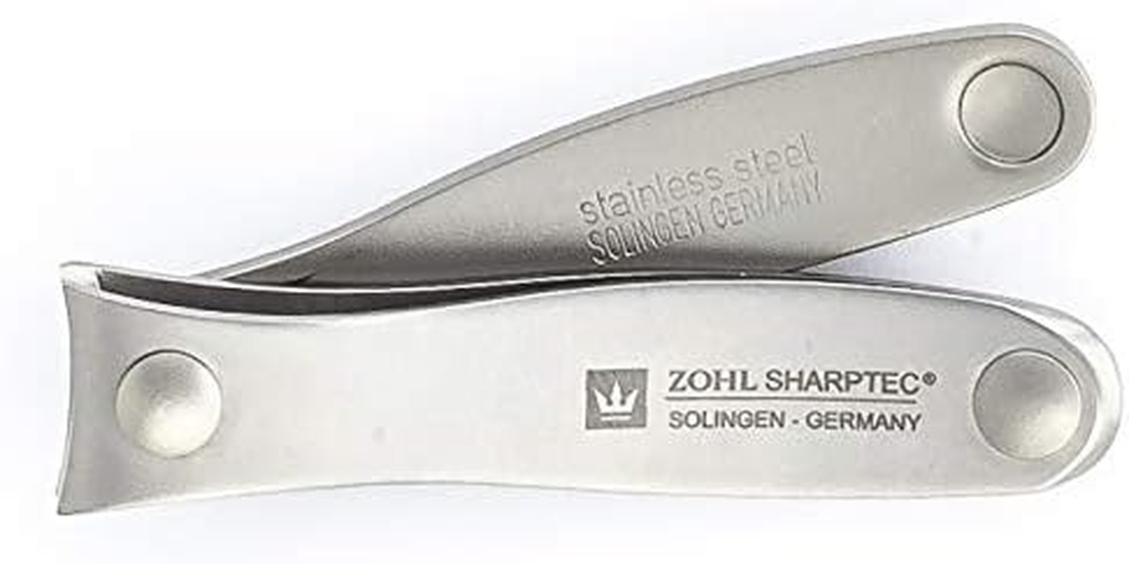 ZOHL Solingen Nail Clippers Set with Professional Fingernail Scissors, Sapphire Nail File & Eyebrow Tweezers in Black Leather Case (MAG-M63)